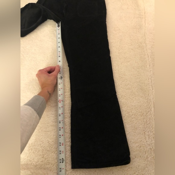 J. Crew Billie Demi Boot Crop Black Velvet Pants Size 26 - Picture 6 of 10